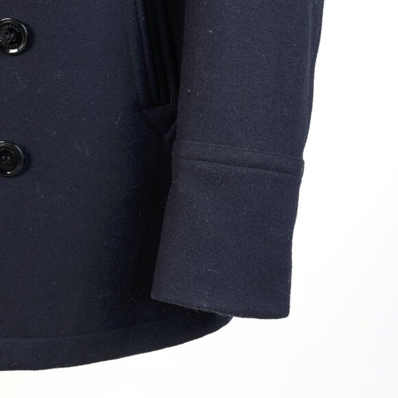 Burberry Brit Navy Wool-Blend Double-Breasted Peacoat - Picture 6 of 15